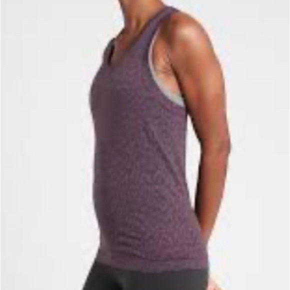 ATHLETA SEAMLESS SPARKLY PURPLE RECERBACK TANK - Picture 8 of 9